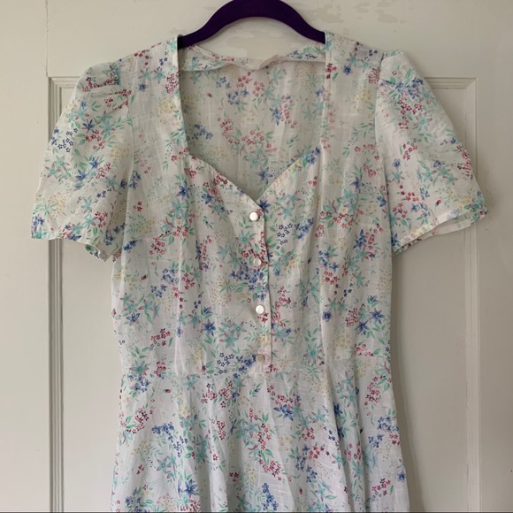 Sold - 1950 Vintage Day Dress (S/M) - Picture 4 of 15